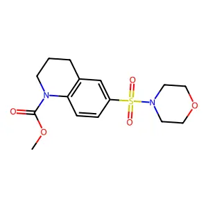 methyl 6-(morpholin-4-ylsulfonyl)-3,4-dihydroquinoline-1(2H)-carboxylate structure