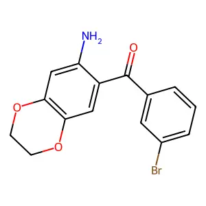 (7-Amino-2,3-dihydro-1,4-benzodioxin-6-yl)(3-bromophenyl)methanone structure
