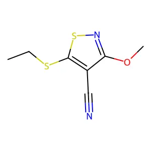 Isothiazole-4-carbonitrile, 5-ethylsulfanyl-3-methoxy- structure