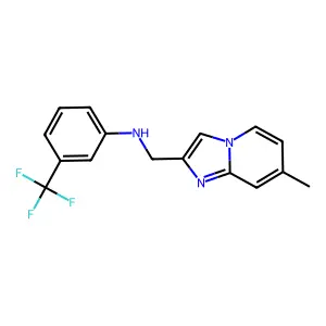 N-[(7-methylimidazo[1,2-a]pyridin-2-yl)methyl]-3-(trifluoromethyl)aniline structure