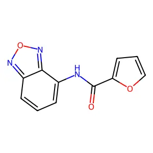N-(2,1,3-benzoxadiazol-4-yl)furan-2-carboxamide structure