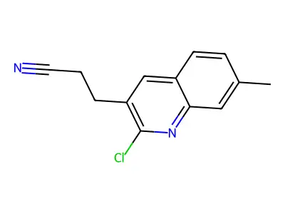 3-(2-Chloro-7-methylquinolin-3-yl)propanenitrile structure