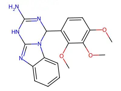 4-(2,3,4-Trimethoxyphenyl)-1,4-dihydro[1,3,5]triazino[1,2-a]benzimidazol-2-amine structure