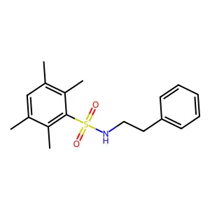 2,3,5,6-tetramethyl-N-phenethylbenzenesulfonamide structure