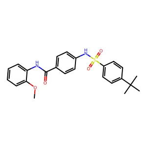 4-[(4-tert-butylphenyl)sulfonylamino]-N-(2-methoxyphenyl)benzamide structure