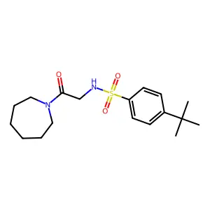N-[2-(azepan-1-yl)-2-oxoethyl]-4-tert-butylbenzenesulfonamide structure