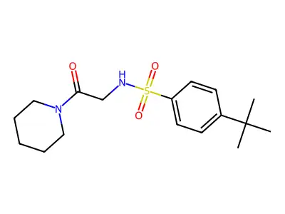 4-(tert-butyl)-N-(2-oxo-2-(piperidin-1-yl)ethyl)benzenesulfonamide structure