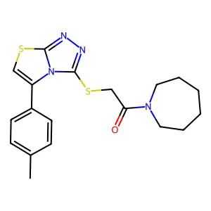 1-(Azepan-1-yl)-2-((5-(p-tolyl)thiazolo[2,3-c][1,2,4]triazol-3-yl)thio)ethanone structure