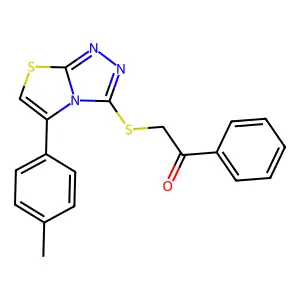 1-Phenyl-2-((5-(p-tolyl)thiazolo[2,3-c][1,2,4]triazol-3-yl)thio)ethanone structure