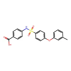 4-((4-(m-Tolyloxy)phenyl)sulfonamido)benzoic acid structure