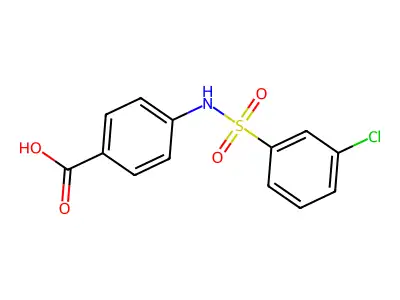 4-(((3-Chlorophenyl)sulfonyl)amino)benzoic acid structure