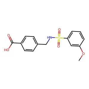 4-(((3-Methoxyphenyl)sulfonamido)methyl)benzoic acid structure