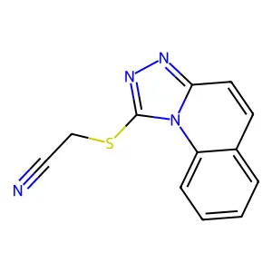 2-{[1,2,4]Triazolo[4,3-a]quinolin-1-ylsulfanyl}acetonitrile structure