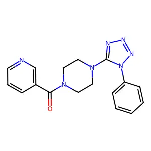 [4-(1-Phenyltetrazol-5-yl)piperazin-1-yl]-pyridin-3-ylmethanone structure