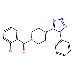 (2-Bromophenyl)-[4-(1-phenyltetrazol-5-yl)piperazin-1-yl]methanone structure