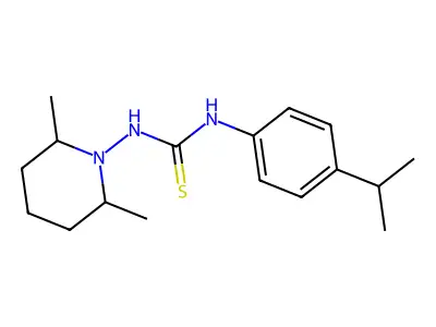 1-(2,6-Dimethylpiperidin-1-yl)-3-(4-isopropylphenyl)thiourea structure