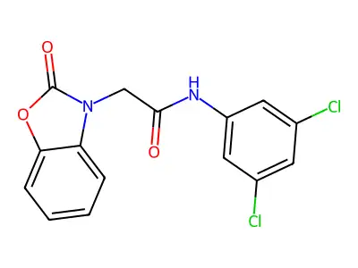 N-(3,5-dichlorophenyl)-2-(2-oxo-1,3-benzoxazol-3-yl)acetamide structure