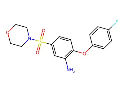 2-(4-Fluorophenoxy)-5-(morpholine-4-sulfonyl)aniline structure