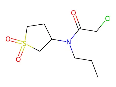 2-Chloro-N-(1,1-dioxo-1lambda6-thiolan-3-yl)-N-propylacetamide structure
