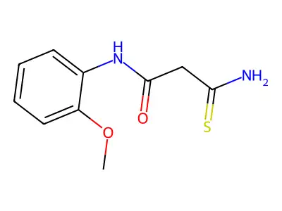 2-carbamothioyl-N-(2-methoxyphenyl)acetamide structure