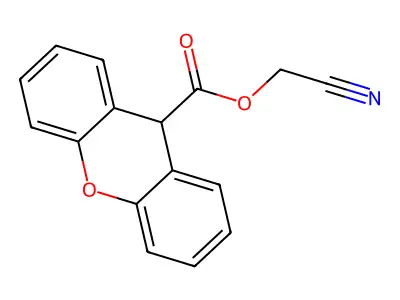 cyanomethyl 9H-xanthene-9-carboxylate structure