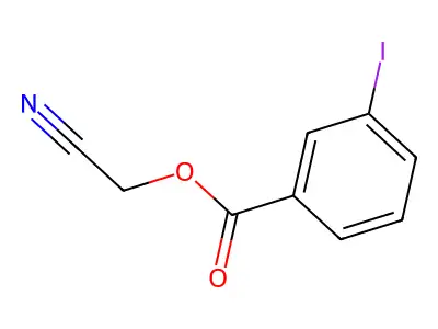 Cyanomethyl 3-iodobenzoate structure