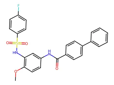 N-(3-(4-fluorophenylsulfonamido)-4-methoxyphenyl)-[1,1'-biphenyl]-4-carboxamide structure