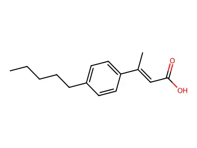 3-(4-pentylphenyl)but-2-enoic Acid structure