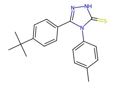 5-(4-tert-butylphenyl)-4-(4-methylphenyl)-4H-1,2,4-triazole-3-thiol structure
