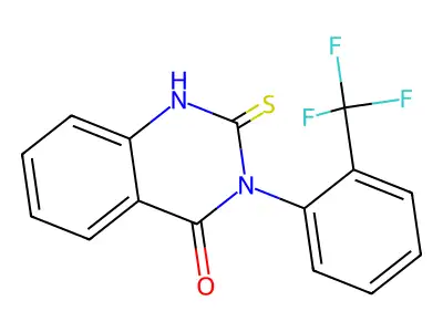 2-Sulfanyl-3-[2-(trifluoromethyl)phenyl]-3,4-dihydroquinazolin-4-one structure