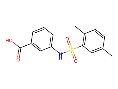 3-(2,5-Dimethylbenzenesulfonamido)benzoic acid structure