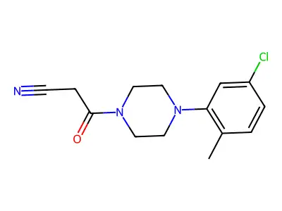 3-[4-(5-Chloro-2-methylphenyl)piperazin-1-yl]-3-oxopropanenitrile structure
