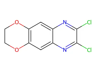 7,8-dichloro-2H,3H-[1,4]dioxino[2,3-g]quinoxaline structure