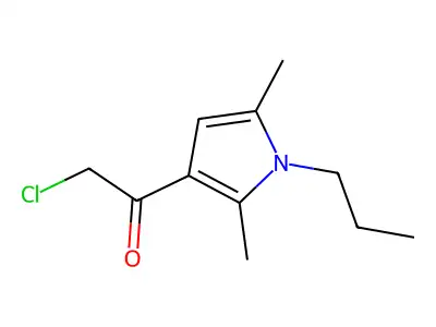 2-chloro-1-(2,5-dimethyl-1-propyl-1H-pyrrol-3-yl)ethan-1-one structure