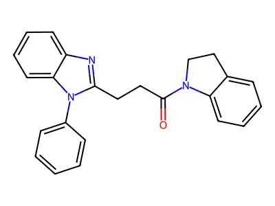 1-(2,3-Dihydro-1H-indol-1-yl)-3-(1-phenyl-1H-benzimidazol-2-yl)-1-propanone structure