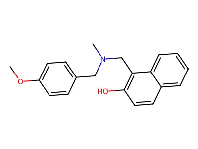 1-[[(4-Methoxyphenyl)methyl-methylamino]methyl]naphthalen-2-ol structure
