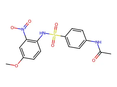 N-[4-[(4-methoxy-2-nitrophenyl)sulfamoyl]phenyl]acetamide structure