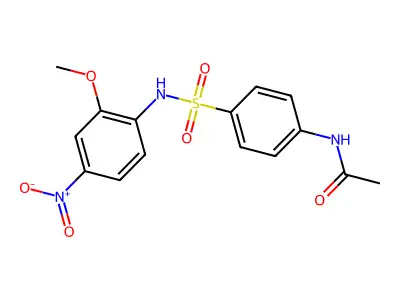 N-{4-[(2-methoxy-4-nitrophenyl)sulfamoyl]phenyl}acetamide structure