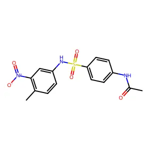 N-[4-({3-nitro-4-methylanilino}sulfonyl)phenyl]acetamide structure