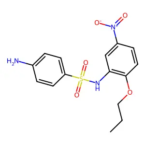 4-amino-N-{5-nitro-2-propoxyphenyl}benzenesulfonamide structure
