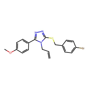 4-{4-allyl-5-[(4-bromobenzyl)sulfanyl]-4H-1,2,4-triazol-3-yl}phenyl methyl ether structure