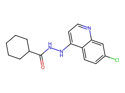 N'-(7-chloroquinolin-4-yl)cyclohexanecarbohydrazide structure