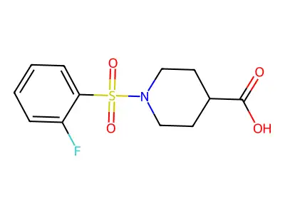 1-(2-Fluorobenzenesulfonyl)piperidine-4-carboxylic acid structure