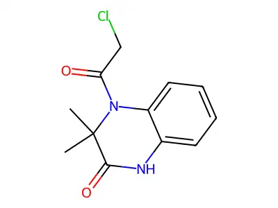 4-(2-Chloroacetyl)-3,3-dimethyl-1,2,3,4-tetrahydroquinoxalin-2-one structure