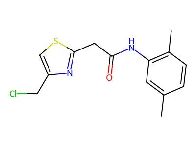 2-(4-(Chloromethyl)thiazol-2-yl)-N-(2,5-dimethylphenyl)acetamide structure