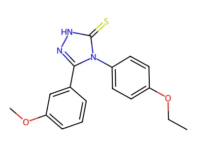 4-(4-ethoxyphenyl)-5-(3-methoxyphenyl)-4H-1,2,4-triazole-3-thiol structure