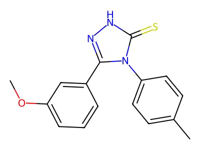 5-(3-methoxyphenyl)-4-(4-methylphenyl)-4H-1,2,4-triazole-3-thiol structure