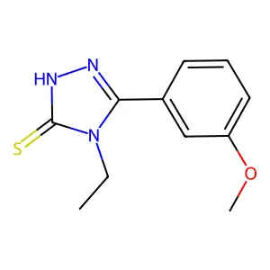 4-ethyl-5-(3-methoxyphenyl)-4H-1,2,4-triazole-3-thiol structure