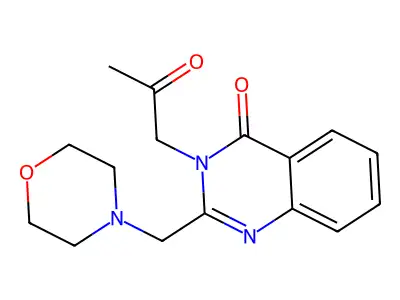 2-(morpholin-4-ylmethyl)-3-(2-oxopropyl)quinazolin-4(3H)-one structure