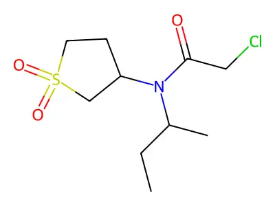 N-(Butan-2-yl)-2-chloro-N-(1,1-dioxo-1lambda6-thiolan-3-yl)acetamide structure